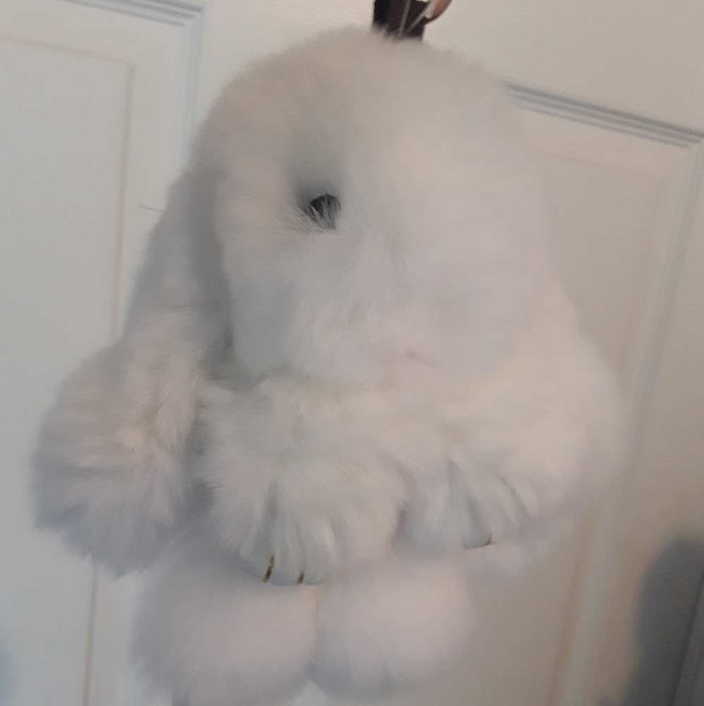 Fluffy Bunny Keychain